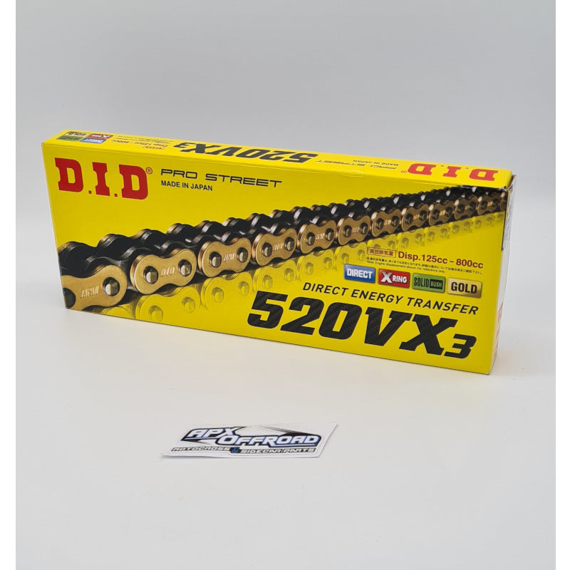D.I.D O-Ring Kette VX3 Gold - 130 Glieder